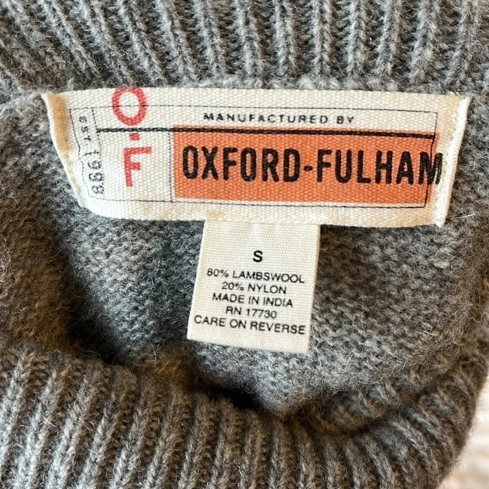 Oxford Fulham Vintage Wool Sweater EUC